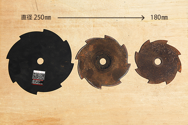 最先端 ほんまもん ショップ刈払刃 草刈用 2枚刃 外径255 3枚 25組 計75枚