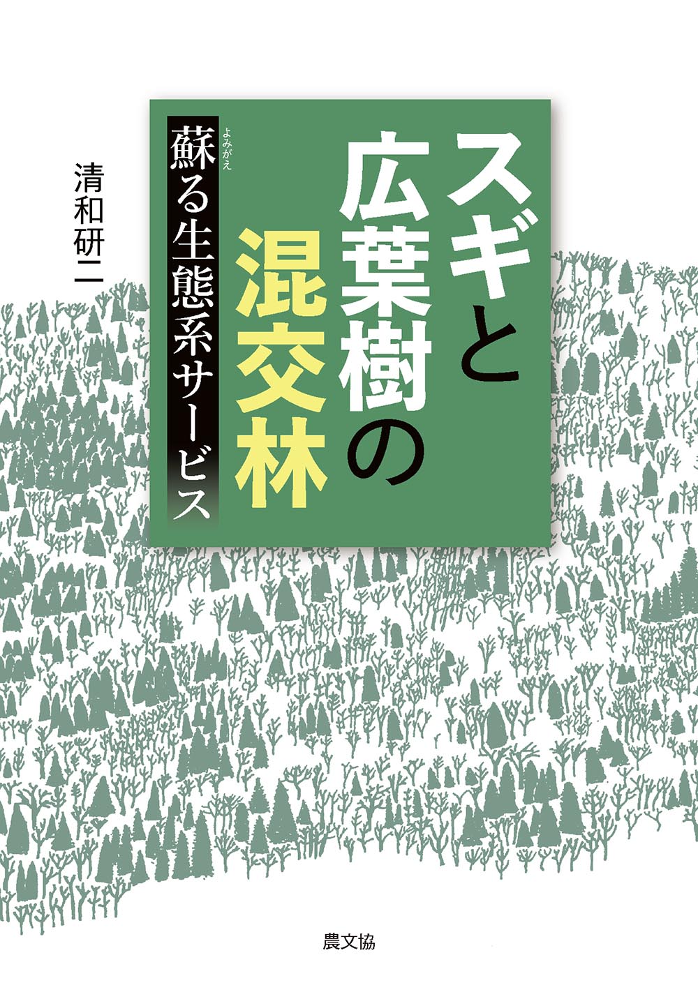 スギと広葉樹の混交林
